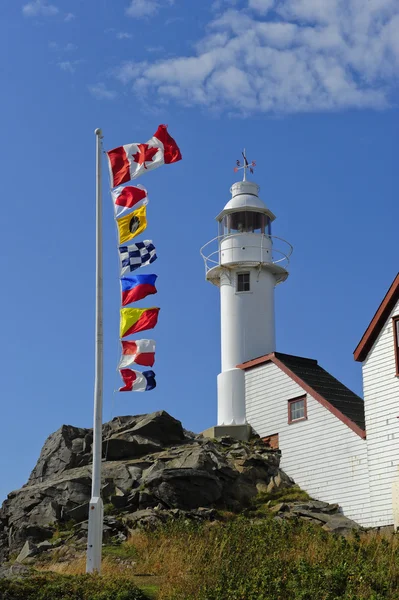 龙虾湾灯塔，纽芬兰省 — 图库照片