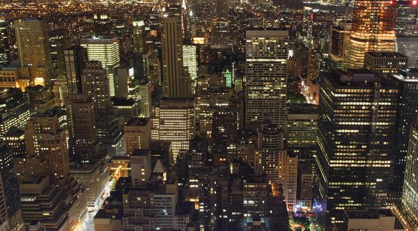 New York City from above at night