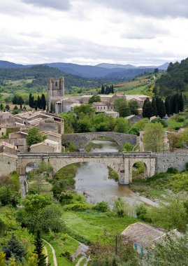 View of Lagrasse Village clipart