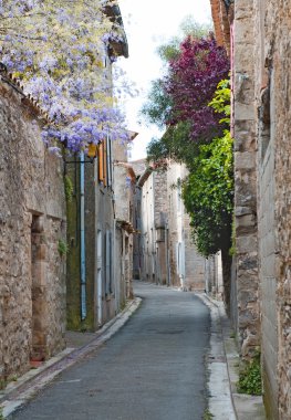 Side street in Lagrasse clipart