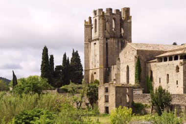 St Marys Abbey Lagrasse clipart