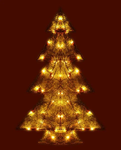 Shining kerstboom — Stockfoto