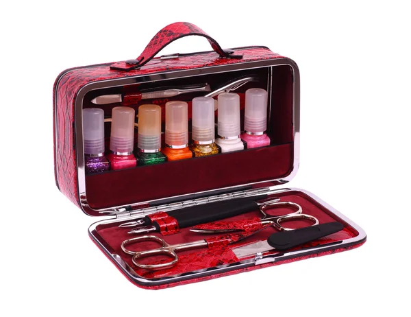 Geval met manicure set — Stockfoto