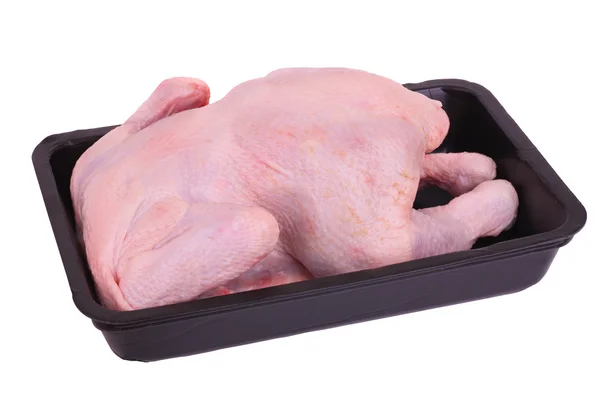 Carcasa de pollo en un paquete — Foto de Stock