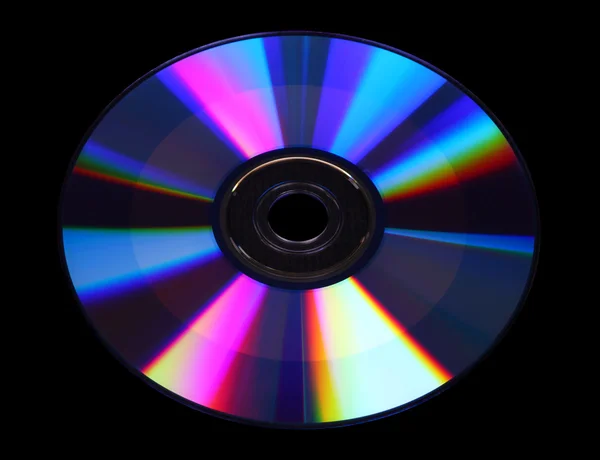 CD σε μαύρο φόντο — Φωτογραφία Αρχείου