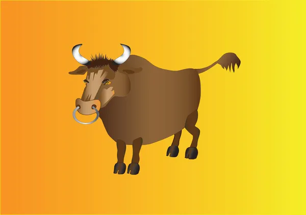 Brown_bull — Stock Vector