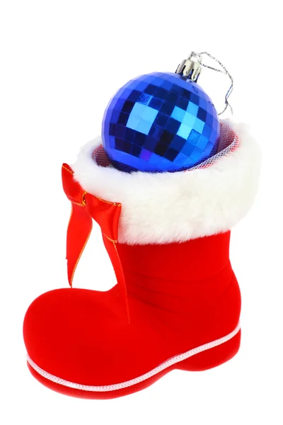 Red Christmas boot — Stock Photo, Image