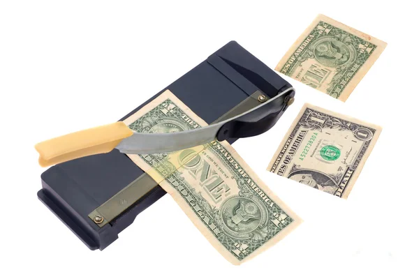 Dólar & cortador de papel — Foto de Stock