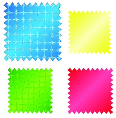 Four samples of drawings textile clipart