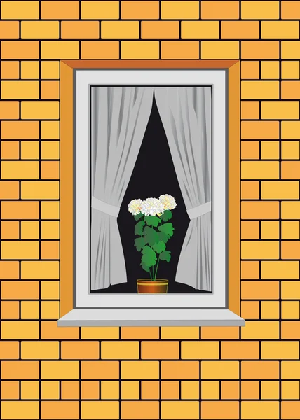 Huis raam — Stockvector