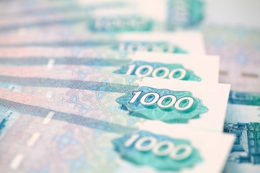 One Thousand Ruble Notes clipart