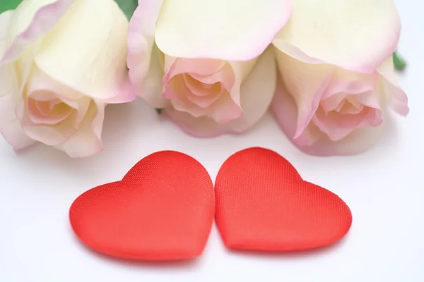 stock image Roses and hearts