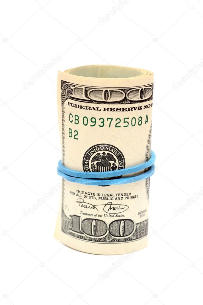 Roll of One Hundred Dollar Bill
