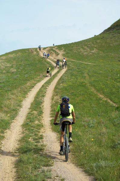 Macera dağ bisikleti — Stok fotoğraf