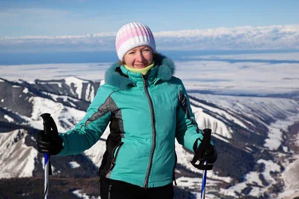 Kayak Merkezi kadın — Stok fotoğraf