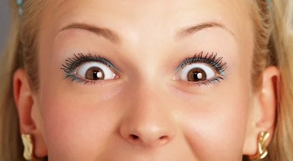 Bela loira rosto close-up — Fotografia de Stock