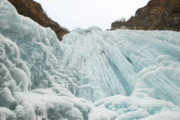 Winter ice waterfall — Stock Photo, Image
