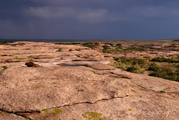 Thunderstorm in desert — Stock Photo, Image