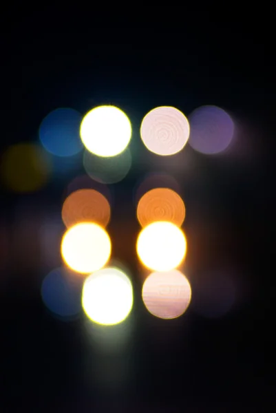 Niewyraźne noc streszczenie oświetlenie — Zdjęcie stockowe