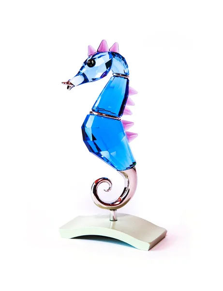 Estatuilla de cristal pequeño de caballo de mar —  Fotos de Stock