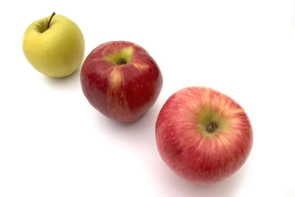 Three apple on white — Stock Photo, Image