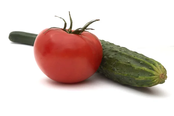Gurka och tomat — Stockfoto