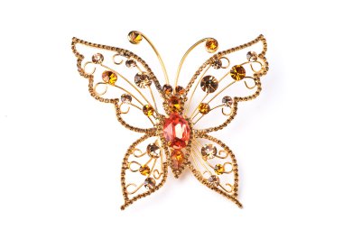 Golden butterfly clipart