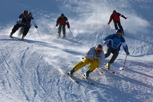 Corrida de esqui extremo — Fotografia de Stock