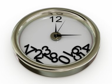 Clock with numbers have fallen clipart