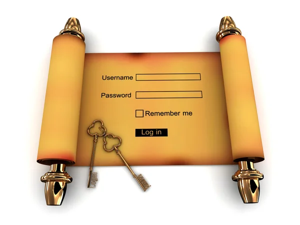 Members login in the rollout — Stock Photo, Image
