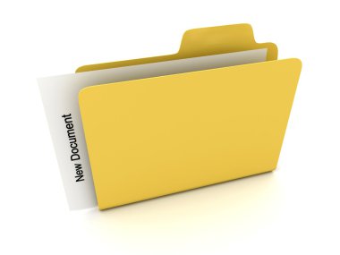 File folder with document clipart