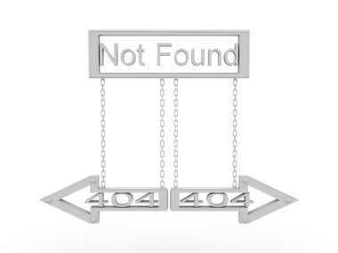 Sign 404 not found. Error clipart