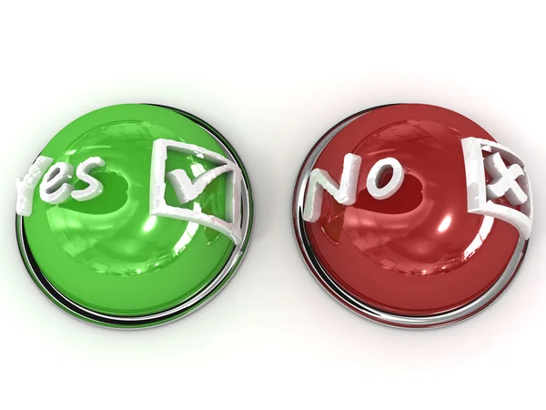 Buttons Yes No — Stock Photo, Image