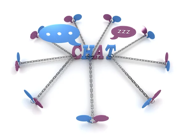 Chat linked chain — Stock Photo, Image
