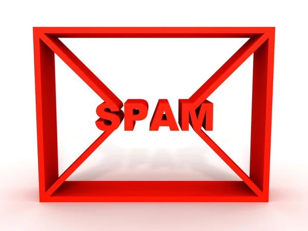 Umschlag mit Spam. 3d — Stockfoto