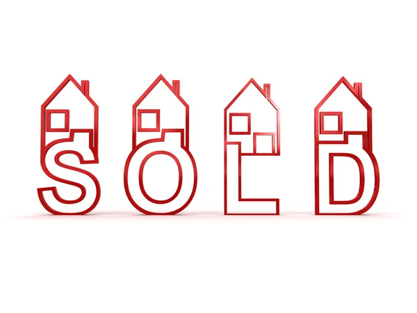 Verkochte huizen — Stockfoto