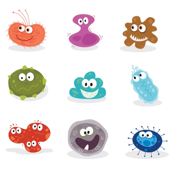 Vector germs and viruses — Stock Vector