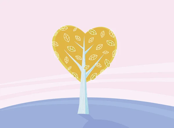 情人节的爱情之树 — 图库矢量图片