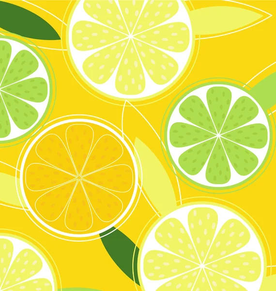 Citrusvruchten achtergrond vector — Stockvector