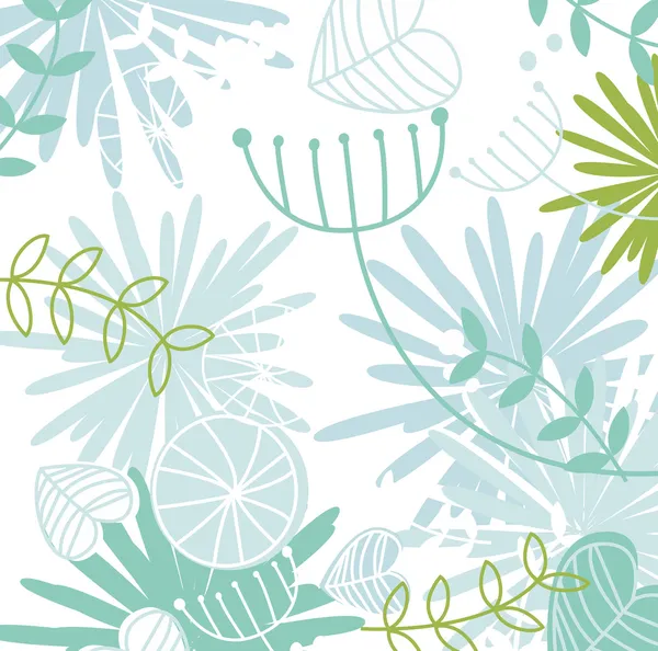 Fond motif floral rétro — Image vectorielle