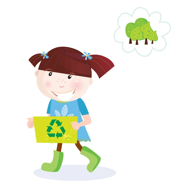 Recyklingu dziecko — Wektor stockowy