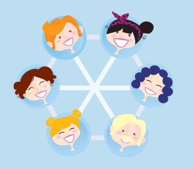 Network social group clipart