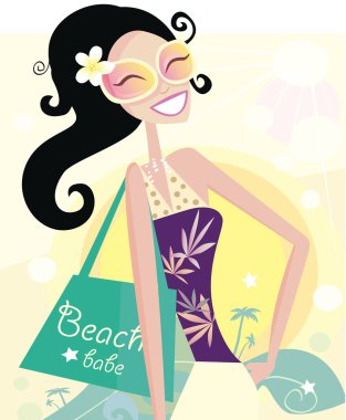 Hot beach chic clipart