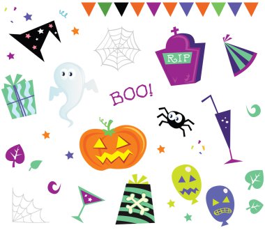 Halloween design elements and icons I clipart