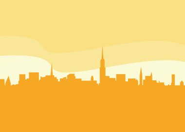 Vector city silhouette clipart