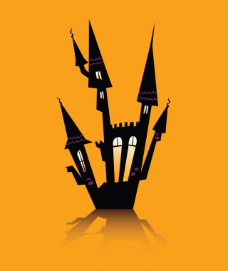 Halloween haunted house clipart