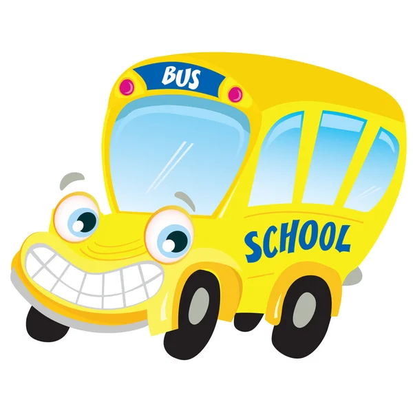 Autocarro escolar amarelo isolado — Vetor de Stock