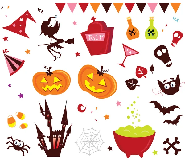Halloween wektorowe ikony zestaw iii — Wektor stockowy