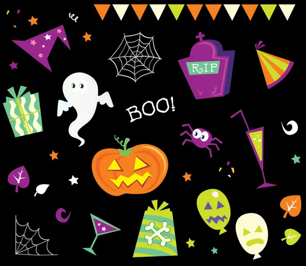 Elementi di design di Halloween e icone I — Vettoriale Stock