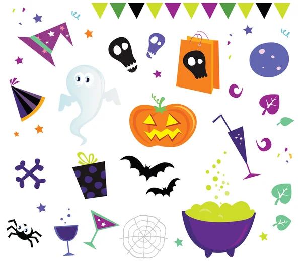 Halloween elementos de design vetorial —  Vetores de Stock